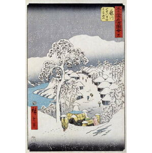 Hiroshige, Utagawa II - Obrazová reprodukce Characters under the snow, Japan - Japanese, (26.7 x 40 cm)