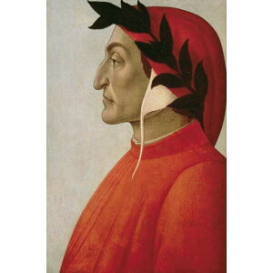 Obrazová reprodukce Portrait of Dante, Botticelli, Sandro (Alessandro di Mariano di Vanni Filipepi), 26.7 × 40 cm