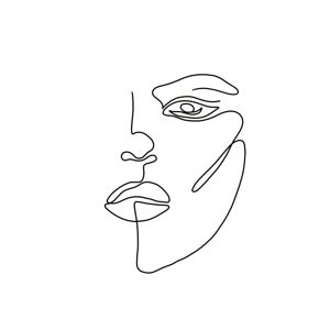 Ilustrace Woman face 2, Veronika Boulová, (26.7 x 40 cm)