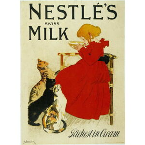 Steinlen, Theophile Alexandre - Obrazová reprodukce Nestle Advertising: “” Nestle's swiss milk””., (30 x 40 cm)