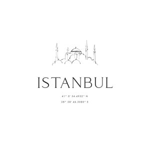 Ilustrace Istambul coordinates, Blursbyai, (26.7 x 40 cm)