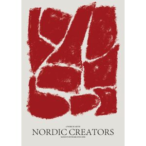 Ilustrace Things fall apart - Red, Nordic Creators, (30 x 40 cm)