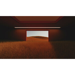Umělecká fotografie Dark room in the middle of red cereal field series  3, Javier Pardina, (40 x 22.5 cm)