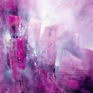Ilustrace the bright side - pink with a hint of purple, Annette Schmucker, (40 x 40 cm)