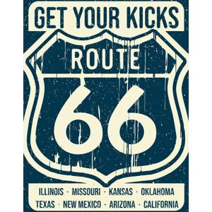 Plechová cedule Route 66 - States, ( x  cm)