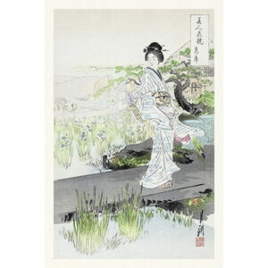 Obrazová reprodukce Iris Garden (Vintage Japandi) - Ogata Gekko, (26.7 x 40 cm)
