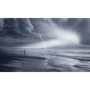 Umělecká fotografie Misty Beach Under the Sun, Jianping Yang, (40 x 24.6 cm)