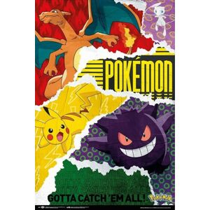 Plakát, Obraz - Pokémon - Gotta Catch Them All, (61 x 91.5 cm)