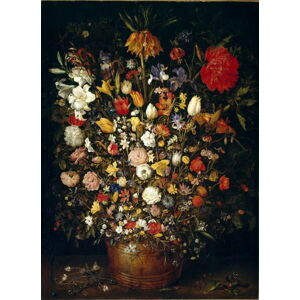 Brueghel, Jan the Elder - Obrazová reprodukce Large Bouquet of Flowers, (30 x 40 cm)