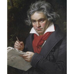 Stieler, Joseph Carl - Obrazová reprodukce Ludwig van Beethoven, (30 x 40 cm)