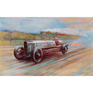 Crosby, Frederick Gordon (1885-1943) - Obrazová reprodukce The aero-engined 12-cylinder Sunbeam, (40 x 24.6 cm)