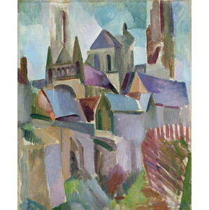 Delaunay, Robert - Obrazová reprodukce Towers of Laon, 1912, (35 x 40 cm)