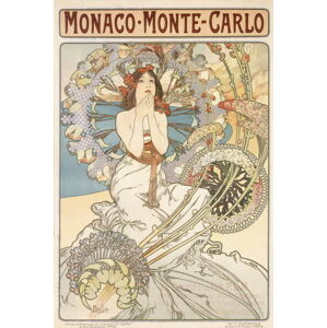 Mucha, Alphonse Marie - Obrazová reprodukce Monaco, Monte Carlo, 1897, (26.7 x 40 cm)
