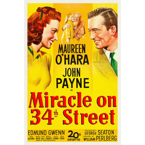 Obrazová reprodukce Miracle on 34th Street (Retro Cinema / Movie Poster), (26.7 x 40 cm)