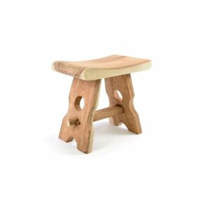 DIVERO 40748 Masivní stolička z mungurového dřeva - ruční práce