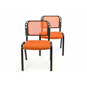 Garthen 40777 Sada 2 stohovatelných kongresových židlí - oranžová