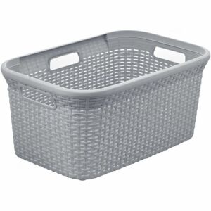 curver RATTAN STYLE 45L koš na prádlo - sv. šedý