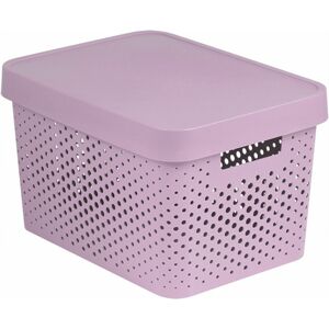 CURVER Úložný box s víkem plastový 17L - růžový R41170