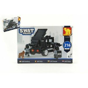 Teddies Dromader SWAT Policie 49445 Stavebnice Auto 216ks v krabici 32x21x5cm