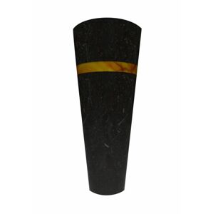 Indera Perlui 57082 Volně stojící kamenné umyvadlo - černý mramor s onyxem