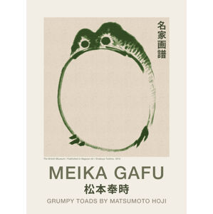 Obrazová reprodukce Grumpy Toad (Frog Print 2 / Japandi) - Matsumoto Hoji, (30 x 40 cm)