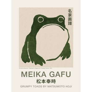 Obrazová reprodukce Grumpy Toad (Frog Print 1 / Japandi) - Matsumoto Hoji, (30 x 40 cm)