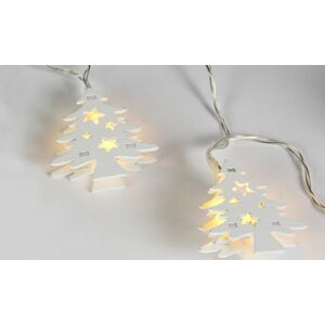 Nexos HOLZ 59048 Vánoční dekorativní řetěz - bílý stromek - 10 LED