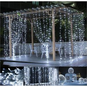 VOLTRONIC® 59571 Vánoční osvětlení - světelný závěs - 3x3 m studená bílá 300 LED
