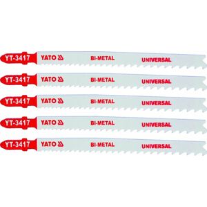 YATO List pilový do přímočaré pily 130 mm UNI TPI10-5 5 ks Bi-Metal