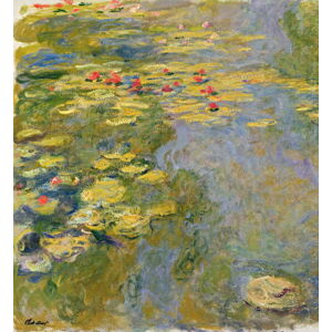 Monet, Claude - Obrazová reprodukce The Waterlily Pond, 1917-19 (oil on canvas), (35 x 40 cm)
