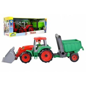 Auto Truxx traktor nakladač s přívěsem s figurkou