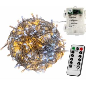 VOLTRONIC® 67412 Vánoční řetěz 20 m, 200 LED, teple/studeně bílý, na baterie