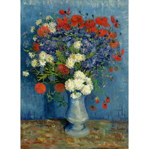 Obrazová reprodukce Still Life: Vase with Cornflowers and Poppies, 1887, Vincent van Gogh, 30 × 40 cm