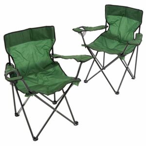 Divero D68321 Sada 2 ks skládacích židlí - zelené