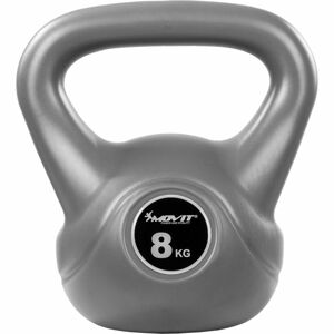 63184 Movit Kettlebell činka, 8 kg, šedá/černá