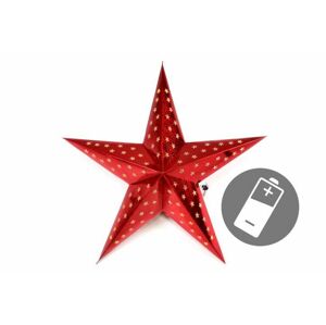 Nexos 32548 Vánoční dekorace - hvězda s časovačem 60 cm - 10 LED, červená