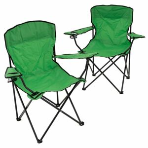 Divero D70282 Sada 2 ks skládacích židlí – tmavě zelené