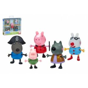 Teddies Prasátko Peppa/Peppa Pig plast set 5 figurek v maškarních šatech v krabičce 16x15x4,5 cm