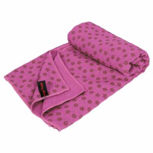 Protiskluzový ručník na jógu - 183 x 61 cm, růžový