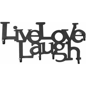 Miadomodo 74236 Mástěnný věšák se šesti háčky - Live, Love, Laugh