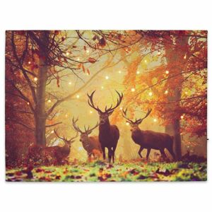 Nexos  74530 Nástěnná malba  jelení stádo, 30 LED, 30 x 40 cm