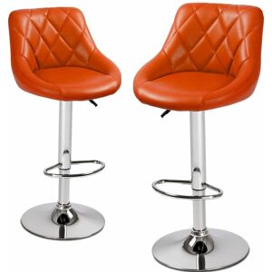Miadomodo 74810 Sada barových židlí, oranžová, 2 ks