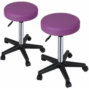 Sada stoliček na kolečkách, 2 ks, fialové