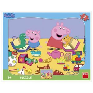 Puzzle deskové Peppa Pig si hraje 12 dílků 37 x 29 cm