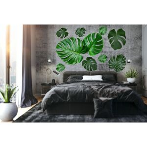 Dekorační nálepka na zeď s motivem listů 120 x 240 cm