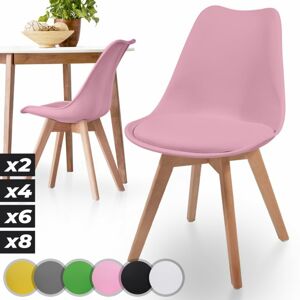 80462 MIADOMODO Sada jídelních židlí, růžová, 2 kusy