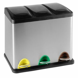 80652 Jago Odpadkový koš na tříděný odpad 24 L, nerezový