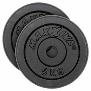 MAXXIVA Sada závaží na činky 2 x 5 kg, litina, černá