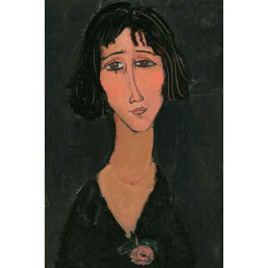 Obrazová reprodukce Margherita, Jeune Femme a la Rose - Amedeo Modigliani, (26.7 x 40 cm)