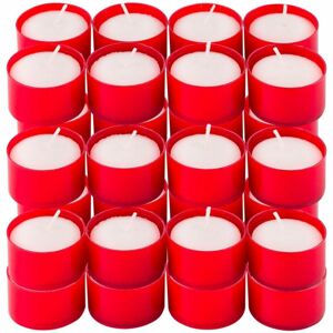 Sada smutečních svíček, červená, 3 cm, 48 ks